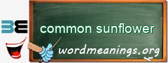 WordMeaning blackboard for common sunflower